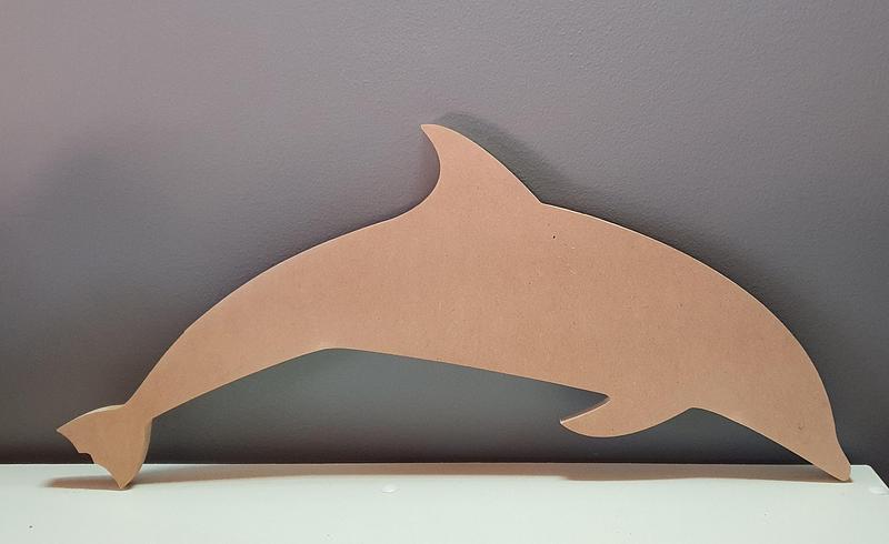 Dolphin shaped MDF art board